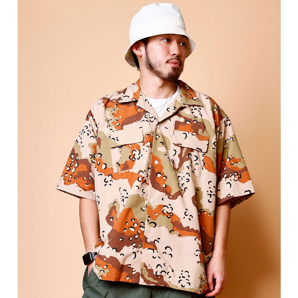 0152 BURLAP OUTFITTER  S/S CAMP SHIRT PRINTED