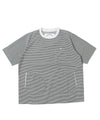 WHITE/CHARCOAL STRIPE