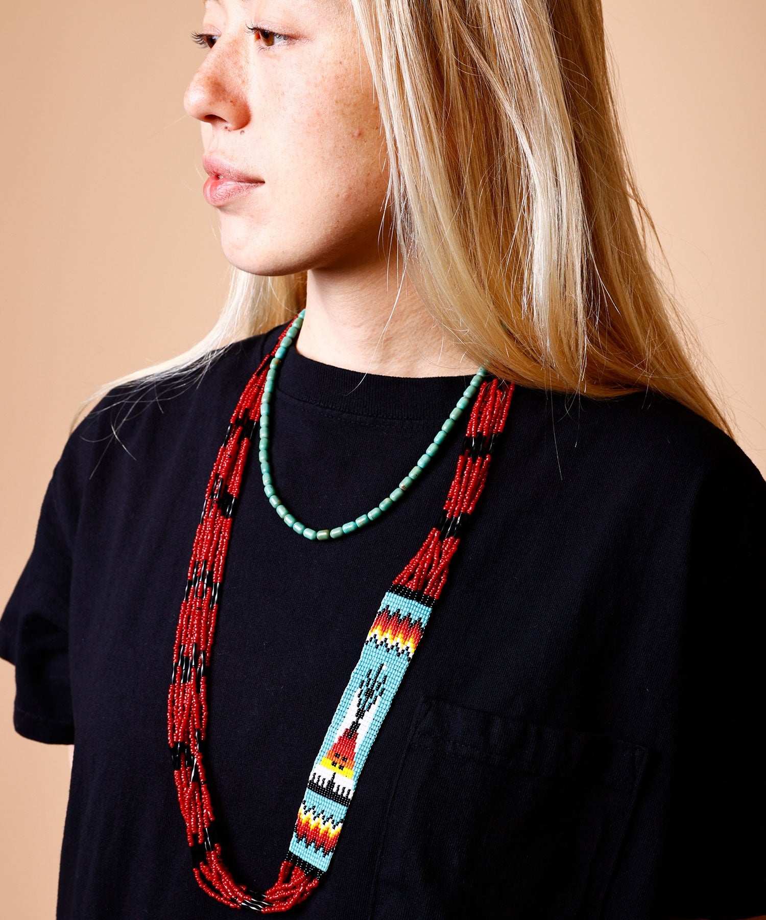 INDIAN JEWELRY 【インディアンジュエリー】- Navajo Beaded Necklace
