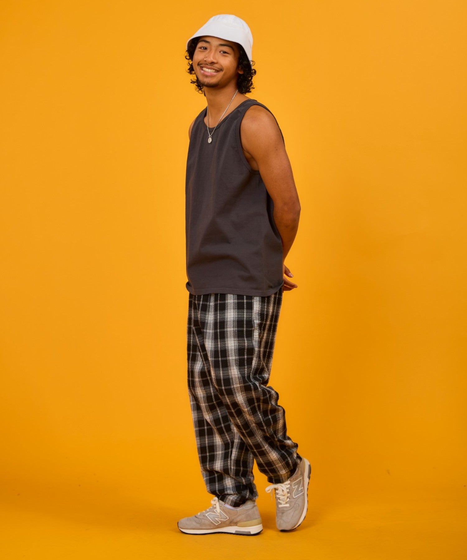 nonnotte タンクトップ ウール100% olive brown サイズ4 nonnotte