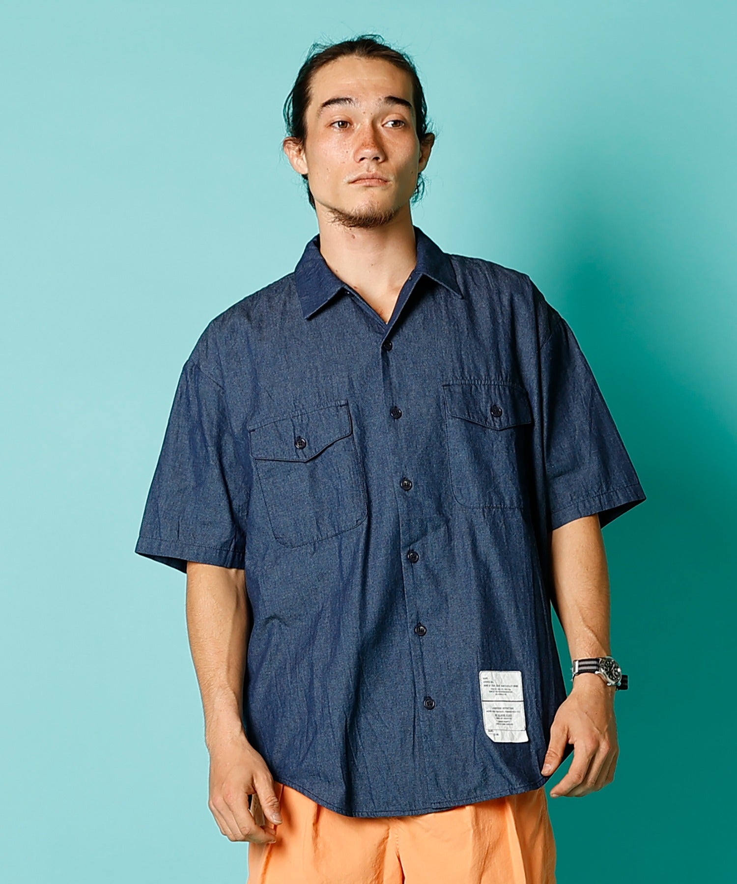 GOLDEN MILLS INC.【 ゴールデンミルズ インク 】- USN S/S UTILITY SHIRT / ユーエスネイビー ロングスリーブ  ユーティリティ シャツ