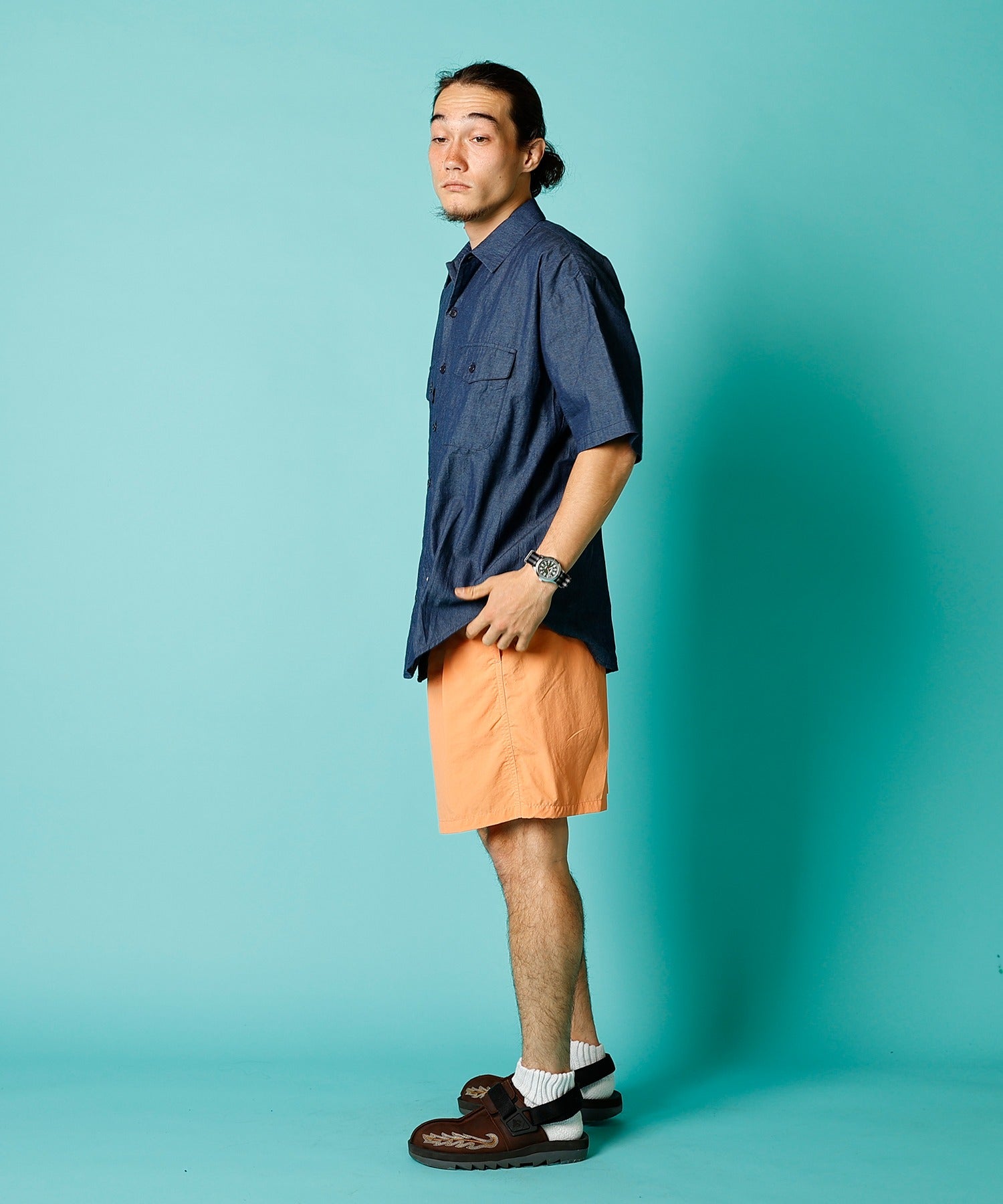 GOLDEN MILLS INC.【 ゴールデンミルズ インク 】- USN S/S UTILITY SHIRT / ユーエスネイビー ロングスリーブ  ユーティリティ シャツ