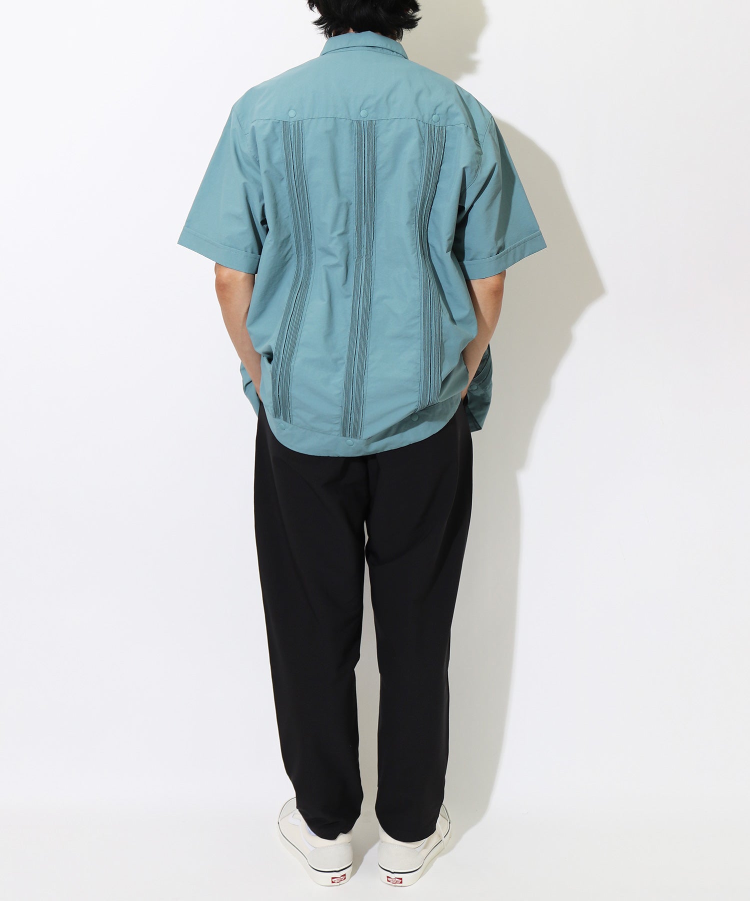 BURLAP OUTFITTER ナイロン キューバシャツ L アイスグレー BURLAP OUTFITTER バーラップアウトフィッター SUPPLEXナイロン