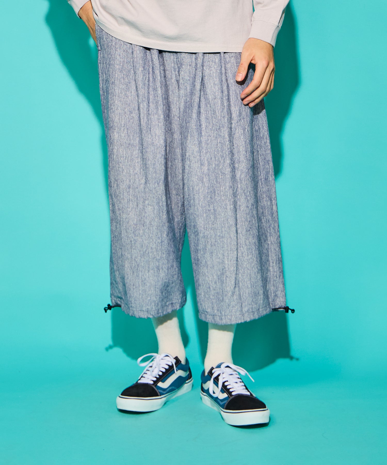 TROVE 21SS「HOUI WRAP PANTS」3 ネイビー ラップパンツ TROVE 21SS「HOUI WRAP PANTS」3 ネイビー ラップパンツ ラップ