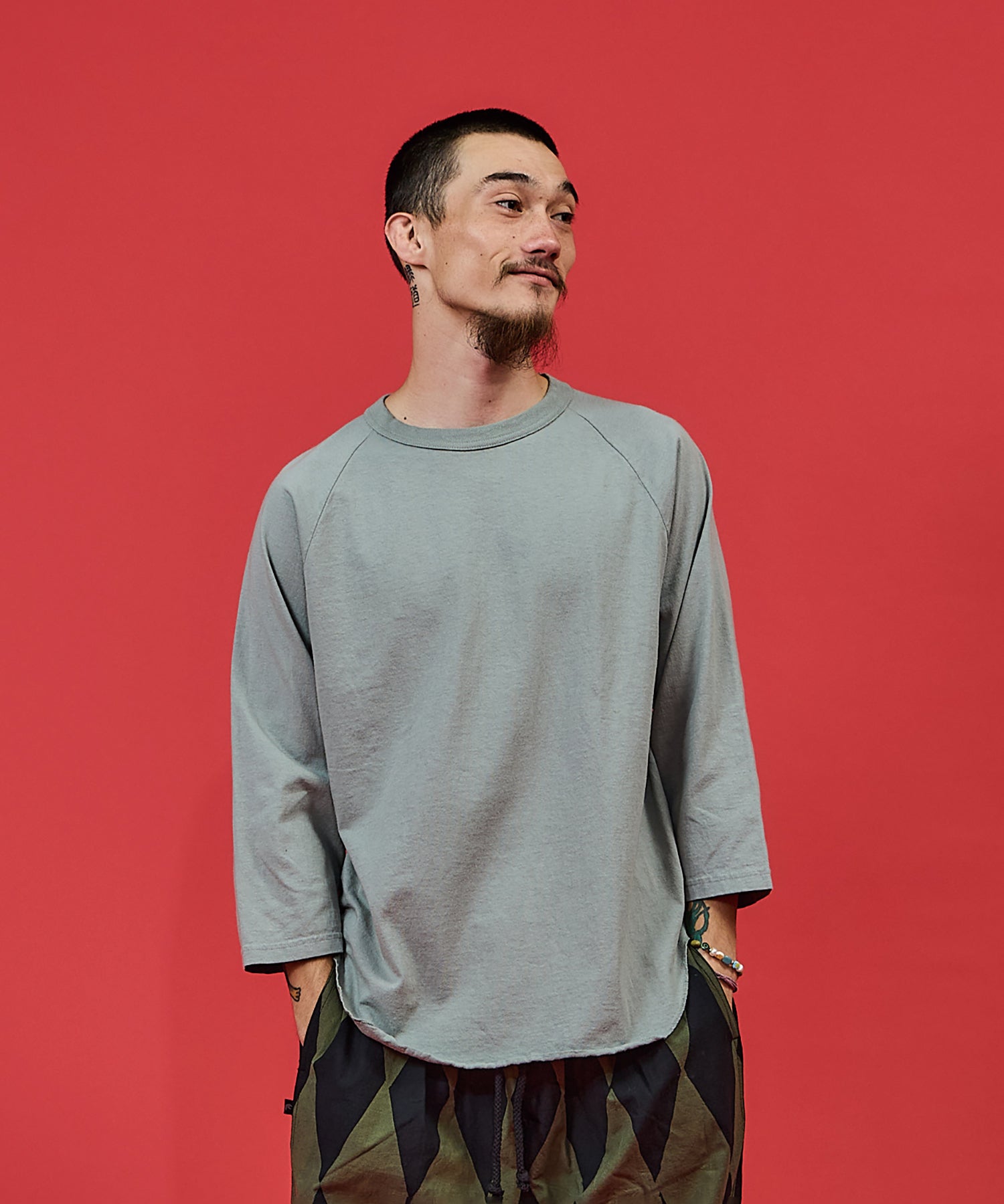 WALLA WALLA SPORT【ワラワラスポーツ】 - 3/4 BASEBALL TEE SOLID / 3/4 ベースボール T ソリ ...