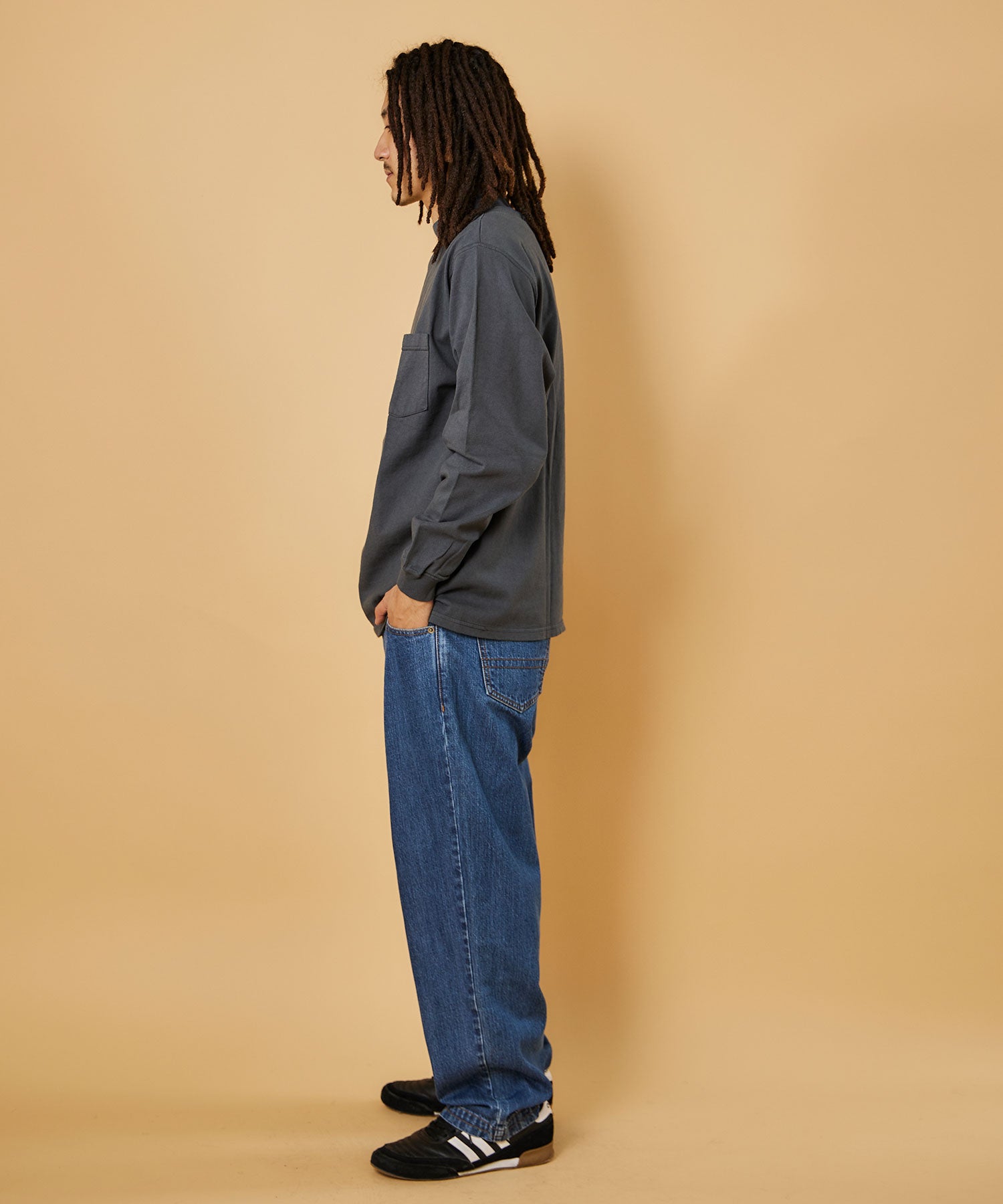 GOODWEAR【グッドウェア】 - L/S MOCK NECK POCKET TEE /ロング 