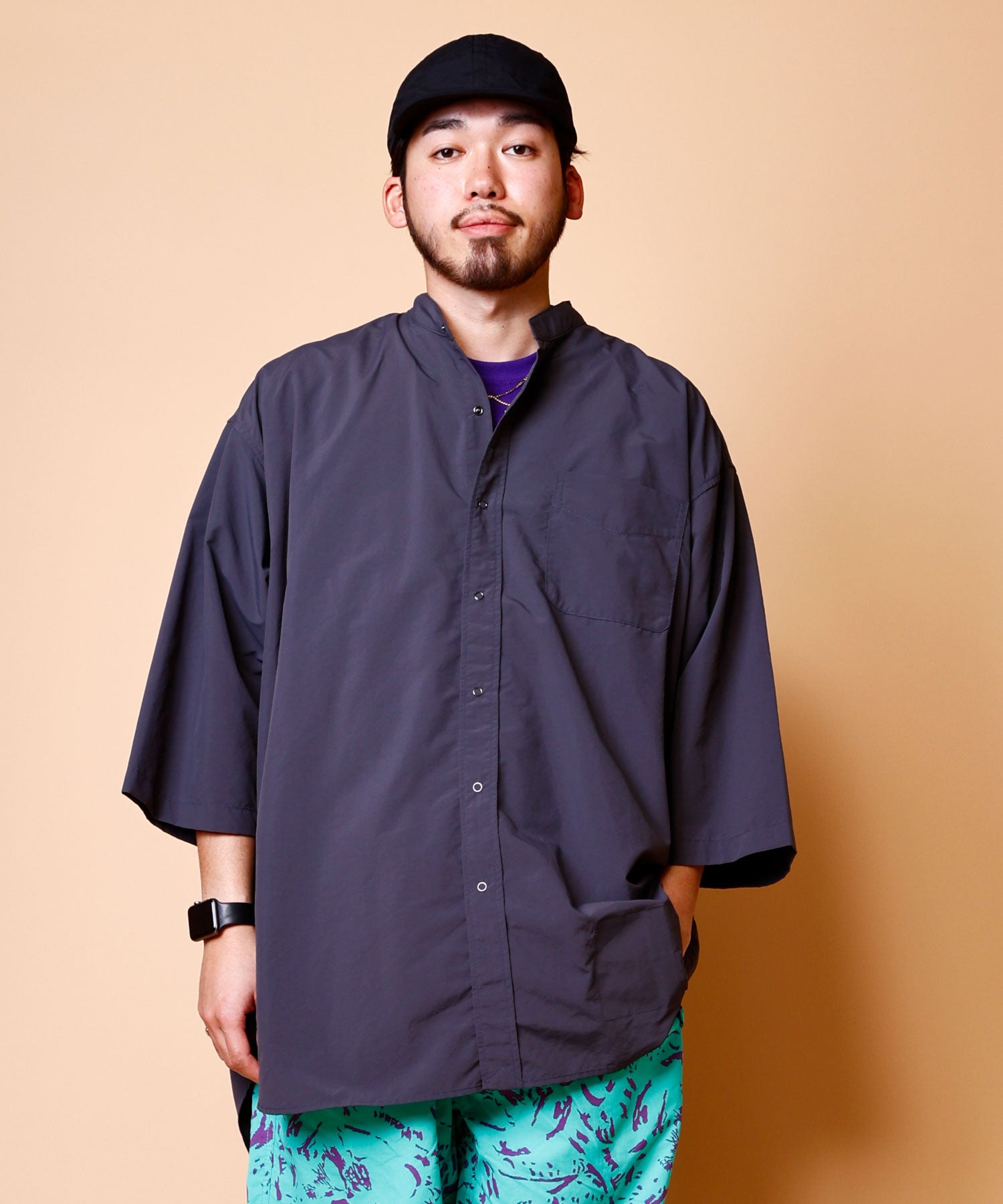 BURLAP OUTFITTER 【バーラップアウトフィッター】 - 3/4 B.C. SHIRT / 3/4 バンドカラー シャツ