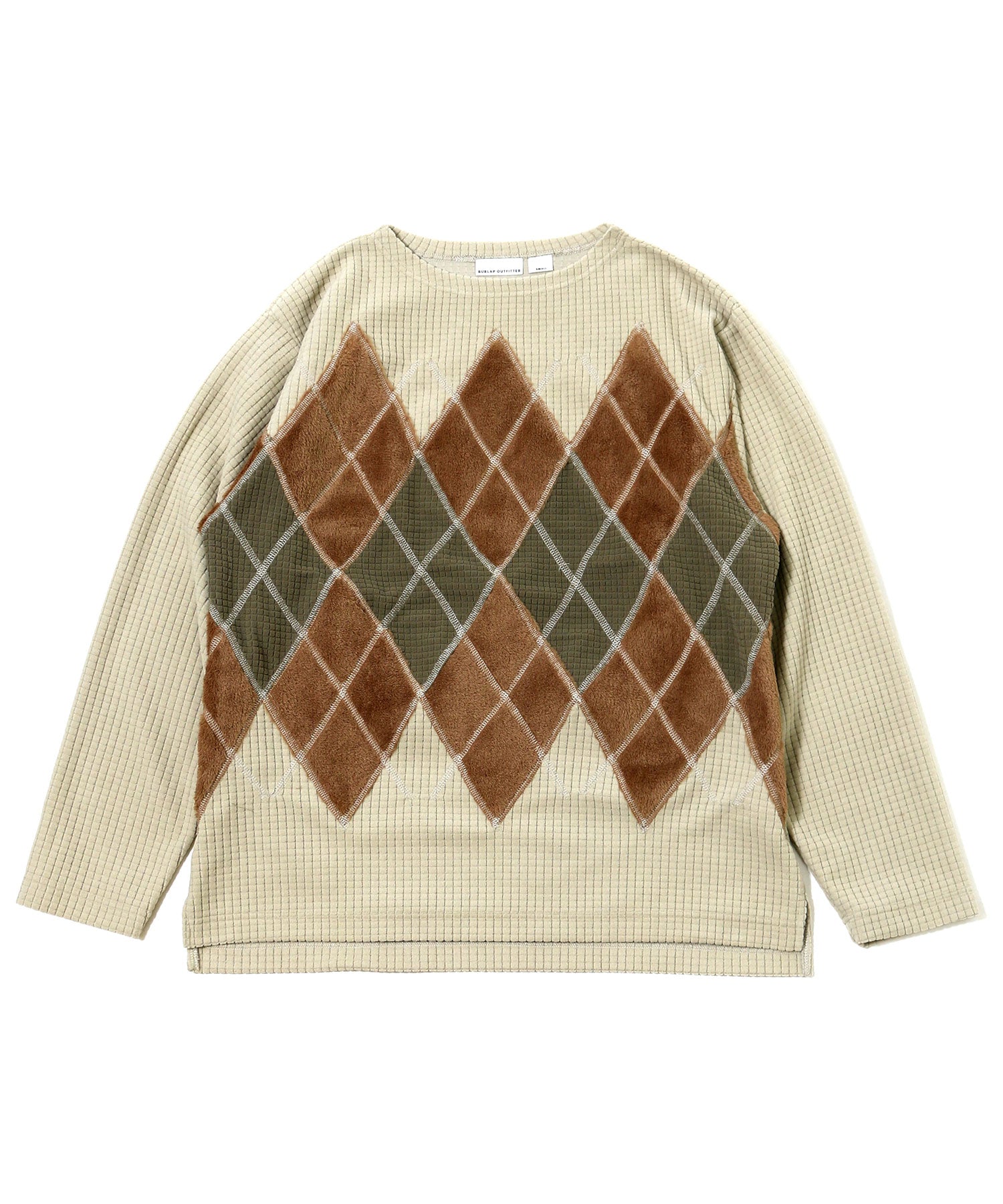 BURLAP OUTFITTER 【バーラップアウトフィッター】 - ARGYLE FLEECE CREW TOP